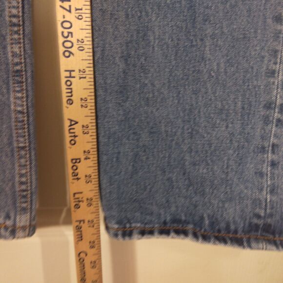 Levi's 505 jeans mens 36x29 blue denim straight leg medium wash cotton Strauss - Picture 7 of 10